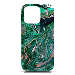 Malachite  Iphone 16 Pro Black Uv Print Pc Hardshell Case by kaleidomarblingart