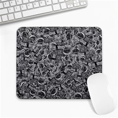 Be True Be Yourself Typographic Print Pattern Large Mousepad by dflcprintsclothing