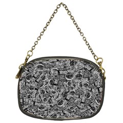 Be True Be Yourself Typographic Print Pattern Chain Purse (one Side)