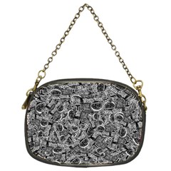 Be True Be Yourself Typographic Print Pattern Chain Purse (two Sides)