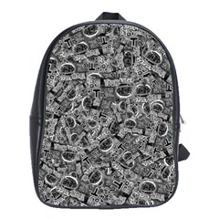 Be True Be Yourself Typographic Print Pattern School Bag (large)