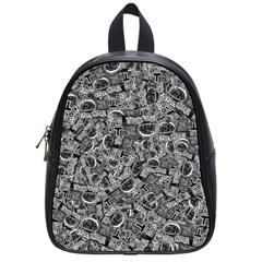 Be True Be Yourself Typographic Print Pattern School Bag (small)