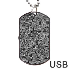 Be True Be Yourself Typographic Print Pattern Dog Tag Usb Flash (one Side)