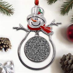 Be True Be Yourself Typographic Print Pattern Metal Snowman Ornament by dflcprintsclothing