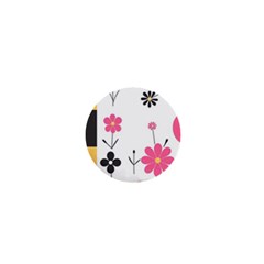  Minimalist Pattern With Simple Lines,flower And Shapes, Creating A Clean And Modern 1  Mini Buttons