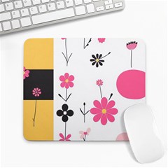  Minimalist Pattern With Simple Lines,flower And Shapes, Creating A Clean And Modern Large Mousepad