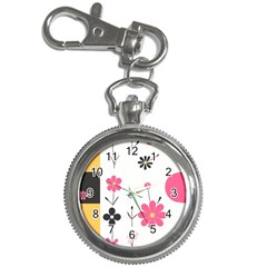  Minimalist Pattern With Simple Lines,flower And Shapes, Creating A Clean And Modern Key Chain Watches