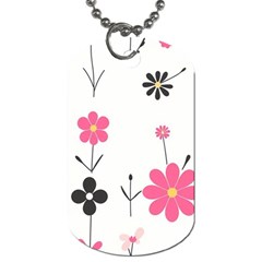  Minimalist Pattern With Simple Lines,flower And Shapes, Creating A Clean And Modern Dog Tag (one Side)