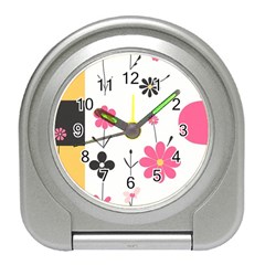  Minimalist Pattern With Simple Lines,flower And Shapes, Creating A Clean And Modern Travel Alarm Clock