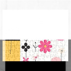  Minimalist Pattern With Simple Lines,flower And Shapes, Creating A Clean And Modern Rectangular Jigsaw Puzzl