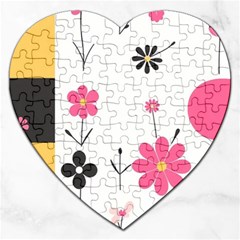  Minimalist Pattern With Simple Lines,flower And Shapes, Creating A Clean And Modern Jigsaw Puzzle (heart)