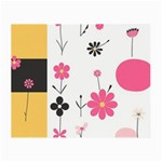  Minimalist Pattern With Simple Lines,flower And Shapes, Creating A Clean And Modern Small Glasses Cloth Front