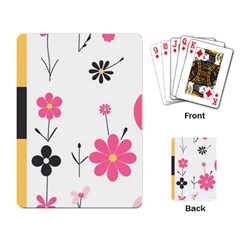  Minimalist Pattern With Simple Lines,flower And Shapes, Creating A Clean And Modern Playing Cards Single Design (rectangle)