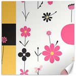  Minimalist Pattern With Simple Lines,flower And Shapes, Creating A Clean And Modern Canvas 20  x 20  19 x19.27  Canvas - 1