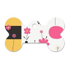  Minimalist Pattern With Simple Lines,flower And Shapes, Creating A Clean And Modern Dog Tag Bone (one Side)