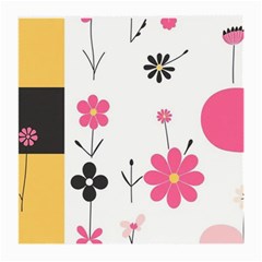  Minimalist Pattern With Simple Lines,flower And Shapes, Creating A Clean And Modern Medium Glasses Cloth