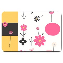  Minimalist Pattern With Simple Lines,flower And Shapes, Creating A Clean And Modern Large Doormat