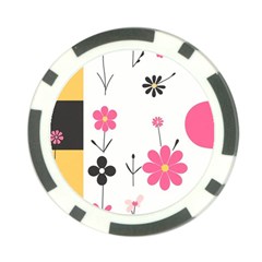  Minimalist Pattern With Simple Lines,flower And Shapes, Creating A Clean And Modern Poker Chip Card Guard (10 Pack)