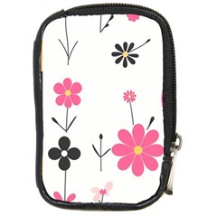  Minimalist Pattern With Simple Lines,flower And Shapes, Creating A Clean And Modern Compact Camera Leather Case