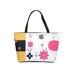  Minimalist Pattern With Simple Lines,flower And Shapes, Creating A Clean And Modern Classic Shoulder Handbag