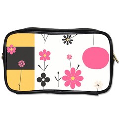  Minimalist Pattern With Simple Lines,flower And Shapes, Creating A Clean And Modern Toiletries Bag (two Sides)