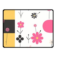  Minimalist Pattern With Simple Lines,flower And Shapes, Creating A Clean And Modern Fleece Blanket (small) by myclothy