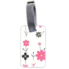  Minimalist Pattern With Simple Lines,flower And Shapes, Creating A Clean And Modern Luggage Tag (two Sides)