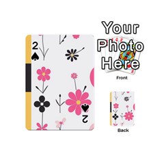  Minimalist Pattern With Simple Lines,flower And Shapes, Creating A Clean And Modern Playing Cards 54 Designs (mini)