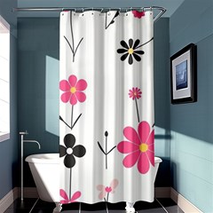  Minimalist Pattern With Simple Lines,flower And Shapes, Creating A Clean And Modern Shower Curtain 36  X 72  (stall) 