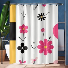  Minimalist Pattern With Simple Lines,flower And Shapes, Creating A Clean And Modern Shower Curtain 60  X 72  (medium) 