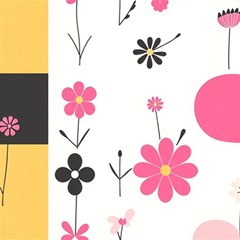  Minimalist Pattern With Simple Lines,flower And Shapes, Creating A Clean And Modern Play Mat (square) by myclothy