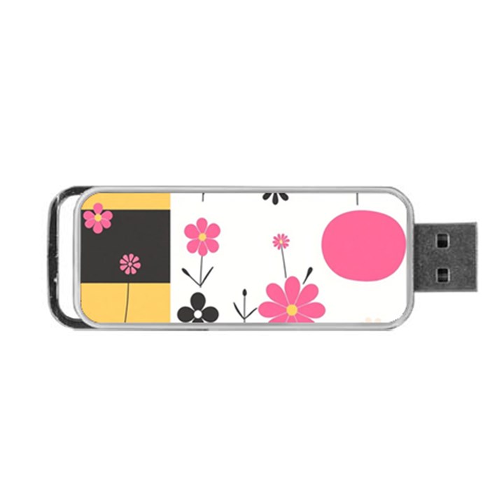  Minimalist Pattern With Simple Lines,flower And Shapes, Creating A Clean And Modern Portable USB Flash (One Side)