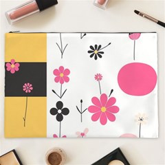  Minimalist Pattern With Simple Lines,flower And Shapes, Creating A Clean And Modern Cosmetic Bag (xxl) by myclothy