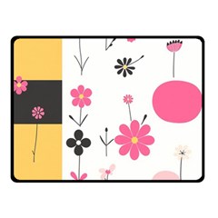  Minimalist Pattern With Simple Lines,flower And Shapes, Creating A Clean And Modern Two Sides Fleece Blanket (small)