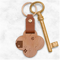  Minimalist Pattern With Simple Lines,flower And Shapes, Creating A Clean And Modern Engraved Wood Key Chain by myclothy