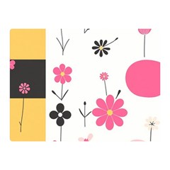  Minimalist Pattern With Simple Lines,flower And Shapes, Creating A Clean And Modern Two Sides Premium Plush Fleece Blanket (mini)