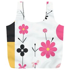  Minimalist Pattern With Simple Lines,flower And Shapes, Creating A Clean And Modern Full Print Recycle Bag (xxl)