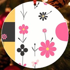  Minimalist Pattern With Simple Lines,flower And Shapes, Creating A Clean And Modern Uv Print Acrylic Ornament Round by myclothy