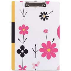  Minimalist Pattern With Simple Lines,flower And Shapes, Creating A Clean And Modern A4 Acrylic Clipboard