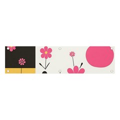  Minimalist Pattern With Simple Lines,flower And Shapes, Creating A Clean And Modern Banner And Sign 4  X 1  by myclothy