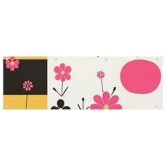  Minimalist Pattern With Simple Lines,flower And Shapes, Creating A Clean And Modern Banner And Sign 9  X 3 