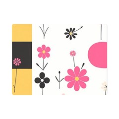  Minimalist Pattern With Simple Lines,flower And Shapes, Creating A Clean And Modern Premium Plush Fleece Blanket (mini) by myclothy