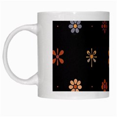 Minimalist Pattern With Simple Lines,flower And Shapes, Creating A Clean And Modern White Mug