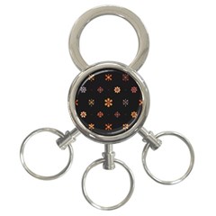 Minimalist Pattern With Simple Lines,flower And Shapes, Creating A Clean And Modern 3-ring Key Chain by myclothy