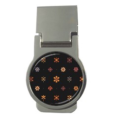 Minimalist Pattern With Simple Lines,flower And Shapes, Creating A Clean And Modern Money Clips (round) 