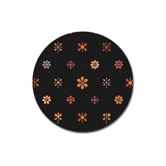 Minimalist Pattern With Simple Lines,flower And Shapes, Creating A Clean And Modern Magnet 3  (round)