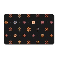 Minimalist Pattern With Simple Lines,flower And Shapes, Creating A Clean And Modern Magnet (rectangular)