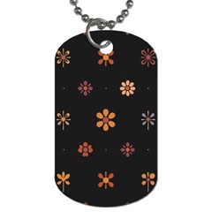 Minimalist Pattern With Simple Lines,flower And Shapes, Creating A Clean And Modern Dog Tag (one Side)