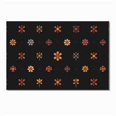 Minimalist Pattern With Simple Lines,flower And Shapes, Creating A Clean And Modern Postcards 5  X 7  (pkg Of 10)