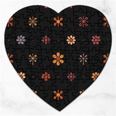 Minimalist Pattern With Simple Lines,flower And Shapes, Creating A Clean And Modern Jigsaw Puzzle (heart)